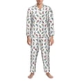thumbnail image 3 of Balery Milk Tea Pijama para Hombre de Dos Piezas con Manga Larga, Conjunto de Dormir y Descanso Suave con Bolsillos-Small, 3 of 7