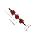 thumbnail image 3 of Tuvgenk Christmas Bow Ribbon Cabinet Hanging Ring, Home Decoration, Christmas Wreath Door Hanging Ornament (3 Flowers Style), 3 of 9
