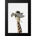 thumbnail image 2 of Tai Prints 13x18 Black Modern Framed Museum Art Print Titled - Giraffe Dressed in a Hat, 2 of 5