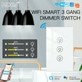 thumbnail image 2 of Graflsoa Smart WiFi Dimmer Switch with App Control, 1/2/3 Gang Touch Panel, 90-250V, White, Compatible with Alexa, Timer Function, US Standard, 2 of 6