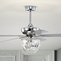 Zyanya 52 in. 3-Light Indoor Chrome Finish Ceiling Fan with Light Kit