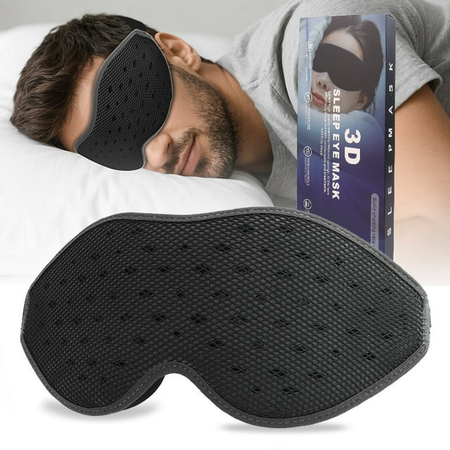 3D Three-Dimensional Breathable Mesh Eye Mask Integrated Nose Wing Light Blocking Nap 0 Pressure Rebound Memory Foam Sleep Eye Protection Mask