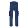 thumbnail image 5 of Men's Hiking Pants, Fashion Casual Full Length Pants Camouflage Solid Color Loose Multi Pocke Pants Workwear Pants Casual Pants Hiking Pants Sweatpants for Men Streetwear, 5 of 6