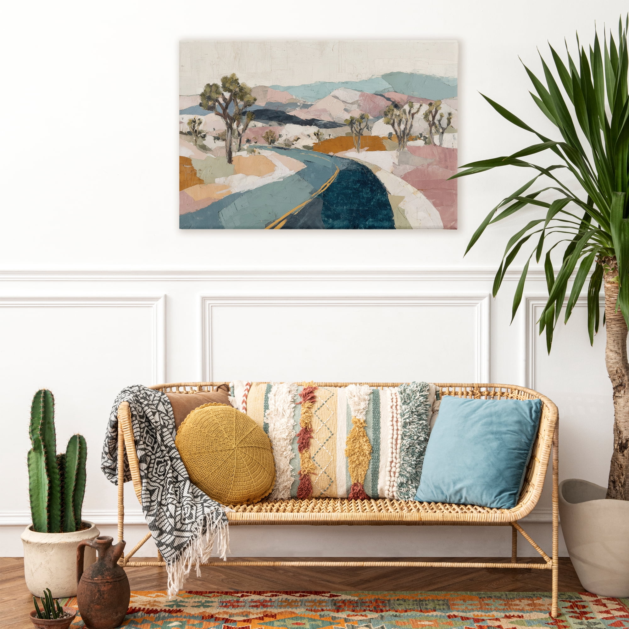 Stupell Industries Desert Highway Through Joshua Trees Canvas Wall Art, design by Chromatic Storm Studio