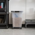 thumbnail image 5 of IRIS Dog Food Storage Container 50 lbs, with Removable Rolling Wheels & Included Scoop, for Dog Cat Bird and Other Pets, Clear/Dark Gray, 5 of 9