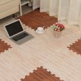 thumbnail image 2 of serony Home Floor Mat Carpet Blanket Exercise Gym Bathroom EVA Rug Kid Play Crawling Wood Pattern Foam Carpet, 2 of 8