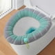 thumbnail image 4 of Asiento de inodoro para decoración del hogar, grueso y con asa, para invierno, lavable, de punto, para baño, 4 of 6