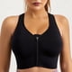 thumbnail image 1 of Ropa interior deportiva todo en uno para mujer, chaleco de yoga con espalda fruncida, cremallera, sin aros, para fitness, running, a prueba de golpes, de secado rápido, 1 of 6