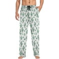 thumbnail image 4 of FREEAMG Cartoon Cactuses Pajama Pants for Men, Men's Separate Bottoms, Comfortable Sleep Lounge Pj Pants, 4 of 7