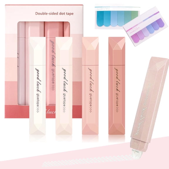 2025 New Double Sided Tape Pens, Double Sided Tape Roller, Duble Sied Glue Pen,Craft Adhesive Glue Runner for Scrapbooking, Gift Wrapping, Photo Mounting, School Office & Crafts(4PCS,B)