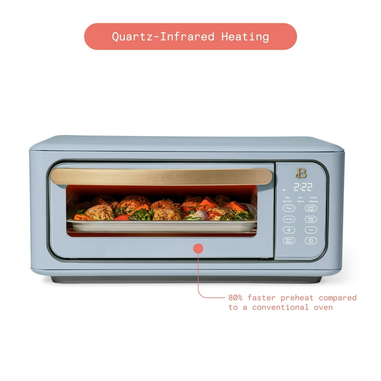 Beautiful Infrared Air Fry Toaster Oven, 9-Slice, 1800 W, Cornflower Blue by Drew Barrymore
