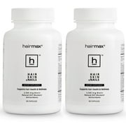 Hairmax Hair Skin and Nails Vitamins for Women – Hair Growth Supplement with Biotin 2500 mcg, MSM, Niacin, and DHT Blockers, pack of 2