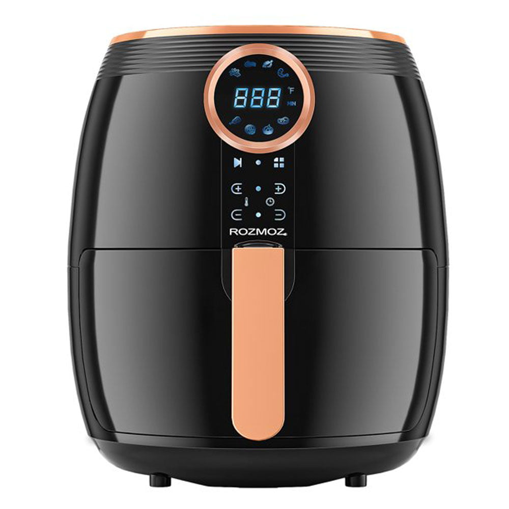 7.4QT 1400W Electric Oil-Less Red Air Fryer Timer and Temperature Control 