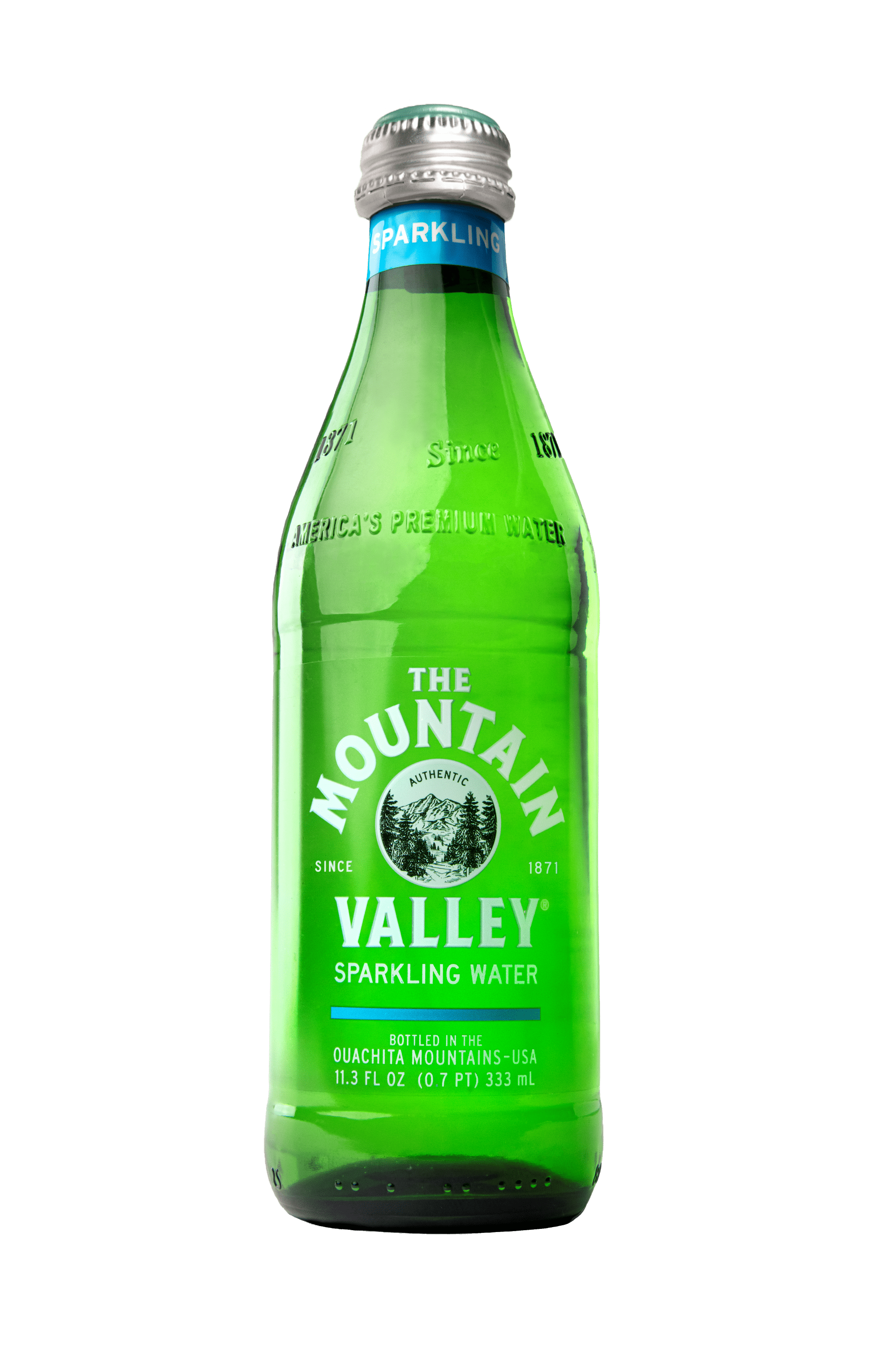 The Mountain Valley Sparkling Spring Water, 333 ml, Single Glass Bottle