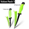 thumbnail image 5 of Fishing Knife Boning Knife Set Professional Fish Fillet Knife with Sheath and Protective Gloves,Slicing Knives for Fishing and Meat Cutting Stainless Steel Scraping Coating Blade,5" & 8"inch, 5 of 7