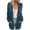 Blue, variant on ICHUANYI Women's Classic Open Front Cardigan Sweater Mid-Long Solid Pocket Warm Outwear Coats Fall Winter Clothes Outfits 2023