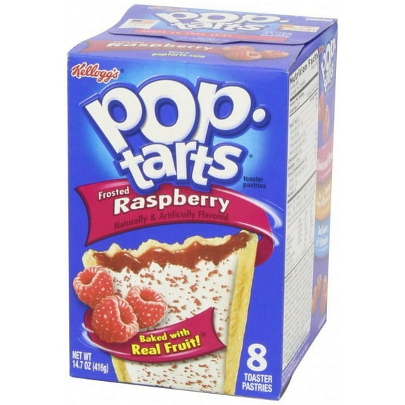 Kellogg's Pop-Tarts Frosted Raspberry Toaster Pastries 8 ct pack of 2 14.7oz