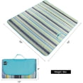 thumbnail image 3 of Redcamp Picnic Blanket, Waterproof and Sand-proof, Durable Oxford Folding Extra Large Mat for Outdoor, Travel, Beach, Lawn Park, Portable with Tote Bag, Blue 79 In. x 59 In., 3 of 8