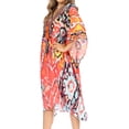thumbnail image 3 of Sakkas Kristy Long Tall Lightweight Caftan Dress / Cover Up With V-Neck Jewels - Orange / Multi - One Size, 3 of 5