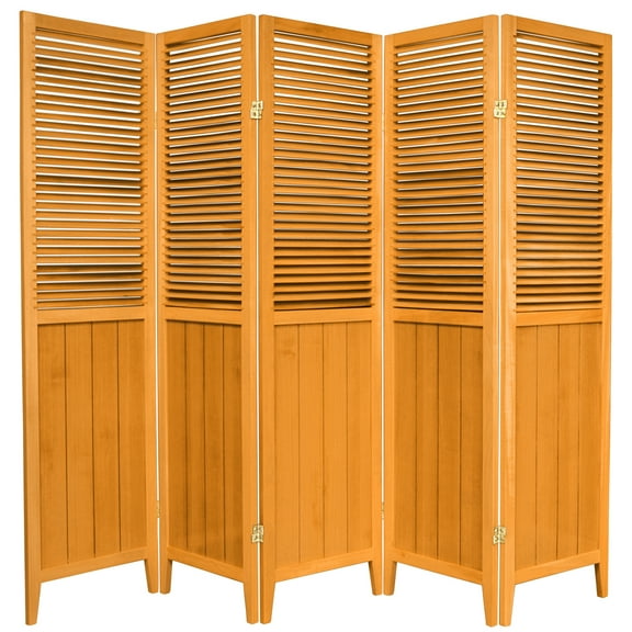 6 ft. Tall Beadboard Divider - Honey - 5 Panels