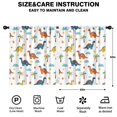 thumbnail image 2 of Blackout Kids Curtains,White Dinosaurs Palms Stars Pattern Childrens Insulated Curtains Set Of 2,Bedroom Essentials,Toddler Room Decor 52"x63", 2 of 5