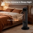 thumbnail image 4 of EDX 1500W Space Heater for Indoor Use, 23" Electric Heater with 7 Light Colors, 70° Oscillation, Adjustable Thermostat & Remote, Tip-Over Protection, Black, 4 of 8