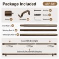 thumbnail image 7 of Newburos Heavy Duty Curtain Rods,1 Inch Bronze Curtain Rod Adjustable for Windows 48 to 86 Inch with Metal Finials,Easy Installation and Modern Design for Living Room & Bedroom, 7 of 7
