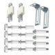 thumbnail image 5 of Herrajes para puertas plegables, 16 Uds., pieza de repuesto duradera para herrajes para puertas de armario plegables, 5 of 6