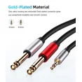 thumbnail image 6 of OLIVE- 3.5Mm 1/8" Trs To Double 6.35Mm 1/4" Ts Mono Stereo Y-Splitter Cable For Speaker, 6 of 6