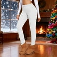 thumbnail image 3 of yuCgh Women's Fashion Casual Shaping Yoga Thermal Soft Sports Fitness Deer Velour High-Waisted Leggings, Breathable and Stretchy for Workouts and Lounge,White S, 3 of 7
