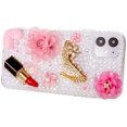 thumbnail image 2 of Compatible with iPhone 12 Pro Max Bling Glitter Case,Girls Women Luxury Shiny Crystal Rhinestone Sparkle Diamond Flowers Protective Case Cover, 2 of 4