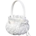 thumbnail image 1 of Cesta de Boda para Niña con Bordado de Flores Rosas TUNC, 1 of 5