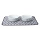 Lattice Pet Bowl & Canister Set – Large Porcelain Dishes With Non-Skid Base