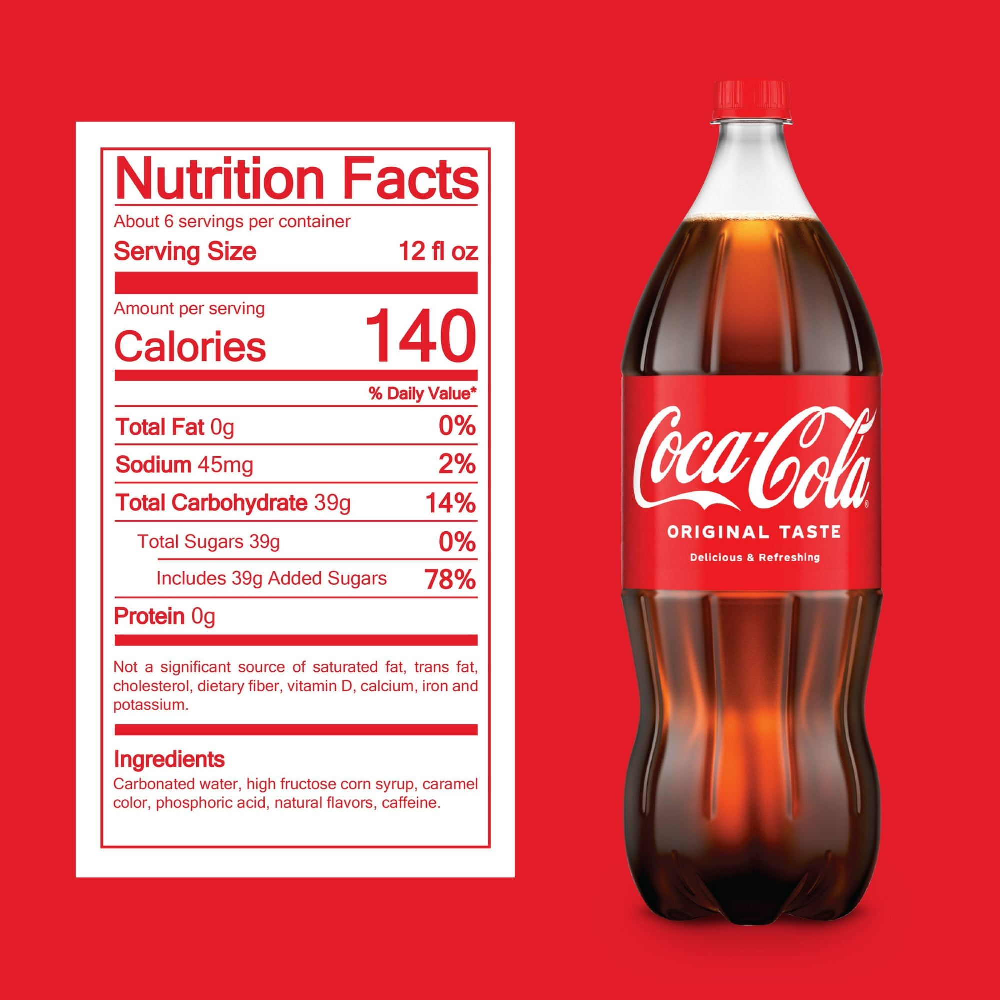 Coca-Cola Soda Pop, 2 Liters Bottle