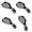 Black, variant on AOOOWER Pack Of 4 Multipurpose Stainless Steel Kitchen Spoon Rest Spatula Ladle Holder Practical And Elegant Tableware