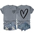 thumbnail image 2 of CaiJunJia T Shirts for Women Graphic,Womens T Shirts Short Sleeve Crew Neck Tops Casual Loose Basic Tee Shirts 2024 Summer Trendy Outfits, 2 of 3