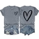 thumbnail image 1 of Tops Cortos para las Mujeres, Casual Impreso Delantero Corto Espalda Larga Manga Corta Raglan Cuello Redondo Blusa Hecha de Poliéster, Tops Largos para las Mujeres, 1 of 3