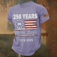 thumbnail image 2 of Rggeeun Men'S T-Shirts Stars And Stripes 250 Years We The People 1776-2026 Print Fireworks Holiday Short Sleeve Crew Neck For 4th Of July Outdoor Concert Freedom Tee,Light Purple,Xxxxxl, 2 of 5