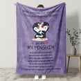 thumbnail image 5 of Funnil Fleece Throw Blanket Wedding Gifts for Women, Men-Anniversary, Engagement Romantic Gifts,50x60in Purple, 5 of 9