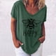 thumbnail image 2 of Tops Para Mujer Blusa Casual Elegante Camisas de Impresión de Moda Camiseta Suelta de Manga Corta Odeerbi ODB159995, 2 of 4