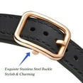 thumbnail image 4 of WFEAGL Leather Band iWatch SE Series Apple Watch Band 42mm 44mm 45mm Black/Rose Gold, 4 of 8