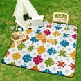 thumbnail image 6 of Colored Grid Geometry Outdoor Picnic Blanket, Foldable Waterproof Beach Mat, Portable Beach Blanket for Beach Camping, Hiking, Family Concerts, 6 of 7
