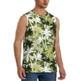 thumbnail image 2 of Kdxio Hawaii Palms for Men's Muscle T-shirt,Sleeveless for Workout Running Athletic Gym Lounge Casual, 2 of 7