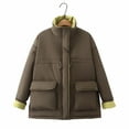 thumbnail image 2 of Drses Womens Puffer Coat Collared Quilted Jacket With Pockets Warm Windbreaker Down Jacket Lightweight Puffer Jacket, 2 of 3