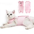 thumbnail image 1 of Cat Recovery Suit DOTON L Pink Post Surgery Soft Shirt, 1 of 5