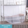 thumbnail image 3 of US Fine Holes Students Dormitory Bunk Bed Mosquito Net Square, White 90cmx190cm, 3 of 10