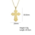 thumbnail image 4 of TEAMER Cross Necklace Russian Orthodox Crucifix Eastern Church Necklace Religious Christian Prayer Jewelry for Men Women, 4 of 5