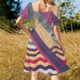 thumbnail image 3 of Irregular Stripe Ress Women Elegant Luxury Women's Clothing Summer 2025 Novelties, 3 of 6