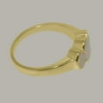 thumbnail image 4 of LBG British Made Traditional Solid 14k Yellow Gold Ring with Natural Opal Womens Promise Ring - 33 size options - Size 4.25, 4 of 6