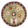 thumbnail image 1 of Tree Skirt Mat Bright-colored Open Ended Decorative Fleece Santa Claus Xmas Tree Skirt for Party, 1 of 2